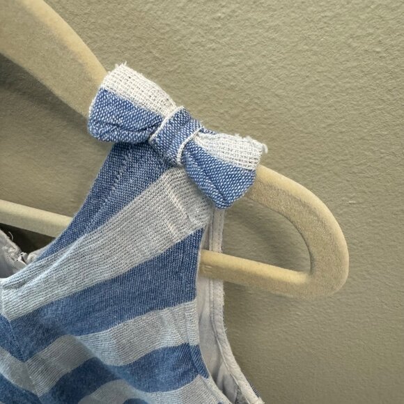 PINK CHICKEN Blue Chevron Stripe Party Dress Girls 6 Tulle Petticoat Fit Flare - Picture 5 of 10